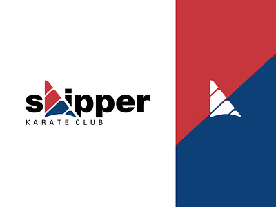 Karate Club branding blue boat brand brand design brand identity branding design clean design helvetica karate logo logotype red sans serif serbia serbian skipper skipping typogaphy