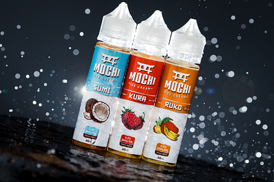 Mochi E-Liquid Label Design (2018) branding eliquid graphic design graphic designer label label design packaging design vape