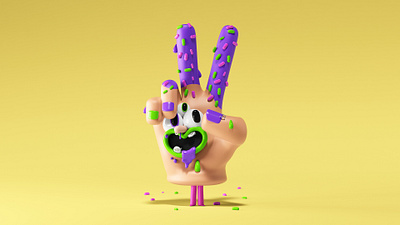 Revolution 3d cgi character character design fingers hand illustration kids peace peaceful