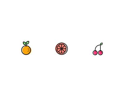 Fruit icons design fruits icon icon design icon set iconography vector