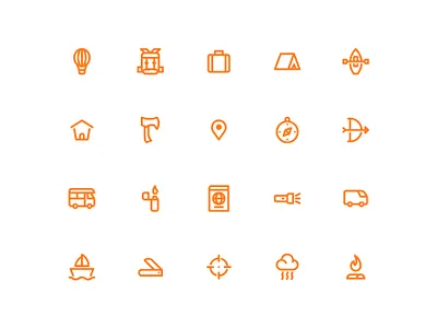 Adventure Icons app brand branding graphic design icon icon a day icon artwork icon bundle icon design icon set iconography identity illustration logo modern ui user interface ux vector web