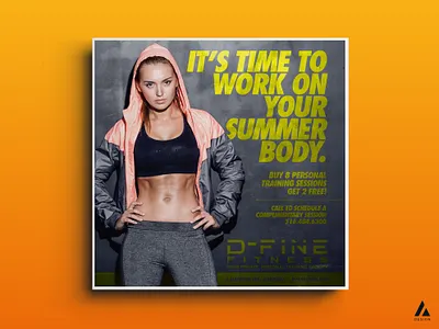 D-Fine Fitness branding design graphicdesign illustration indesign typography