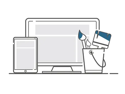 Website builder Web Illustration 2d app art creative design flat flat design graphic design icon illustration illustrator minimal product ui ux vector web website builder