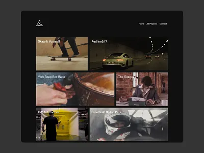 Projects Page for Azonic Films design grid list projects projects archive projects page ui ux web design work work page