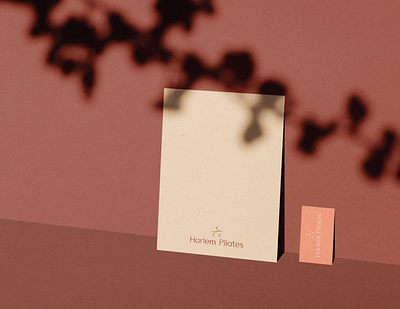 Harlem Pilates Stationery blush brand design branding branding agency business card business card design minimalism stationery stationery design