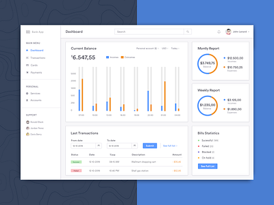 Banking dashboard app application bank bank account bank app dashboad dashboard ui finance fintech graph graphic interface payment product statistics ui ux