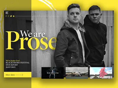 We Are Prose design home page landing page mockup portfolio ui uiux ux web design website