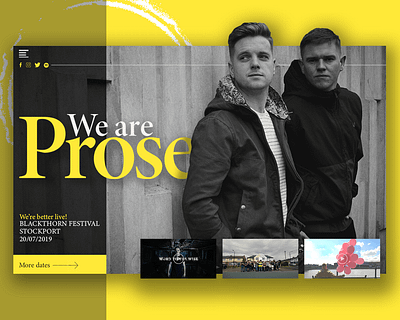 We Are Prose design home page landing page mockup portfolio ui uiux ux web design website