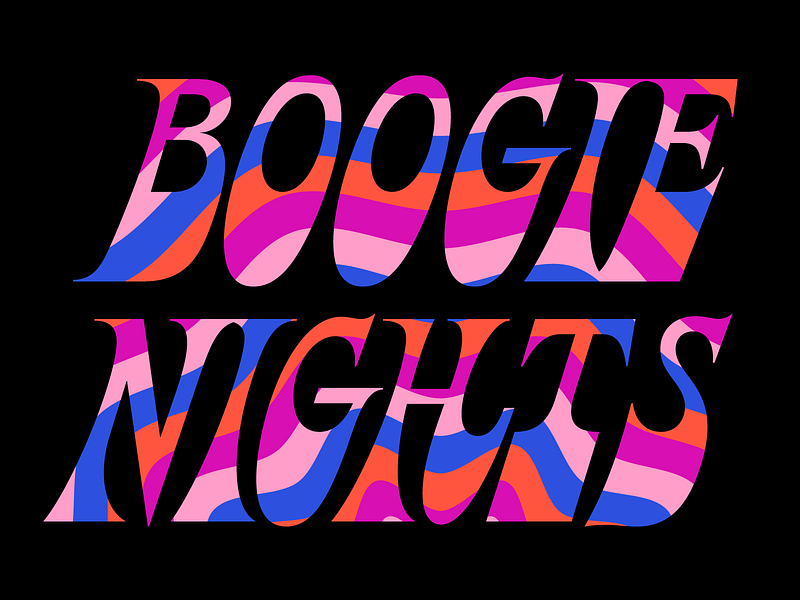 Boogie nights 1970s 70s illustration illustrator lettering typography