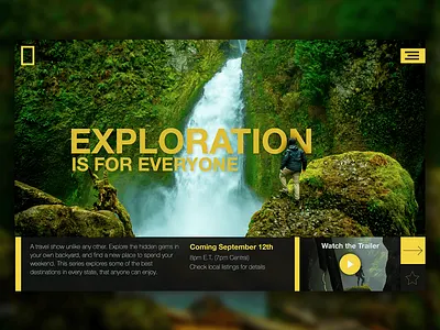 Exploration by Nat Geo design home page landing page mockup portfolio ui uiux ux web design website