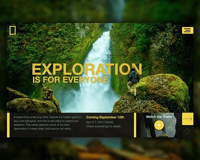 Exploration by Nat Geo design home page landing page mockup portfolio ui uiux ux web design website