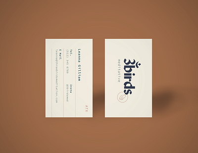 3birds Business Cards brand design brand designer brand identity branding branding agency business card design business cards logo logo concept logo design meditation stationery stationery design typography wellness yoga