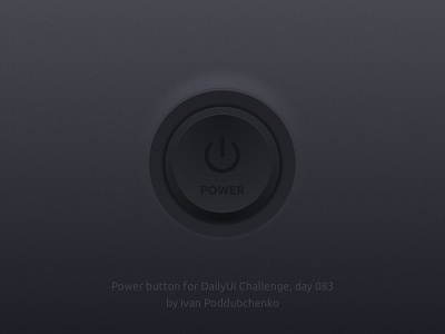 Button for #DailyUI #day083 3d button dailyui dark ui design power power button skeuomorphism ui ux