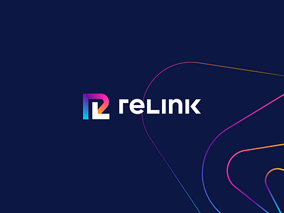 relink branding clever corporate crypto cutom finance fintech futuristic gradient identity l lines logo modern monogram nft r ui vibrant web