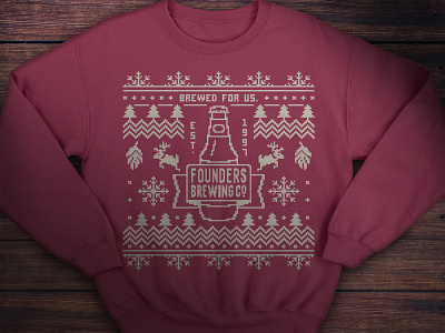 Ugly Christmas Sweater 8bit beer christmas illustration illustrations sweatshirt ugly christmas sweater winter
