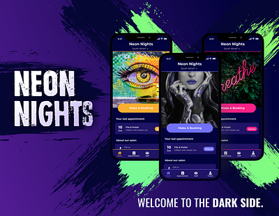 Neon Nights app theme grunge neon theme