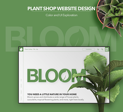 Plant Shop UI design home page landing page mockup portfolio ui uiux ux web design website