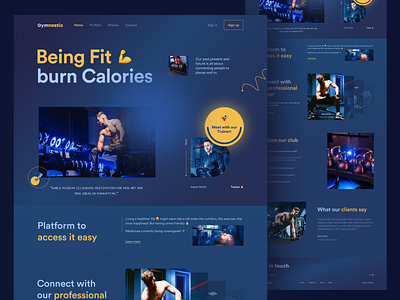 Health & Fitness Landing Page activities tracker bodu building body coach crossfit diet exercise fitness fitness trainer gain muscle gym health health and fitness landing page nutrition tracker training ui website workout