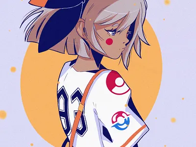 Bea anime bea illustration manga pokeball pokemon pokemonswordandshield poster