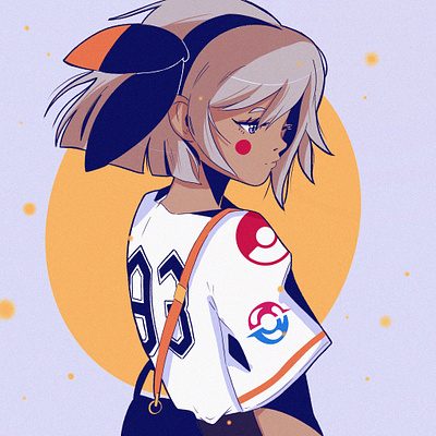 Bea anime bea illustration manga pokeball pokemon pokemonswordandshield poster