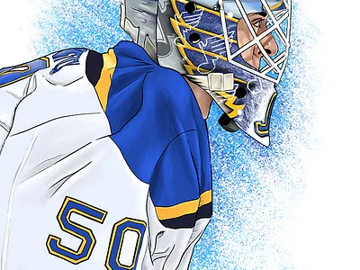 Jordan Binnington Digital Painting art artwork blues digital hockey illustration ipad painting stl stlouis