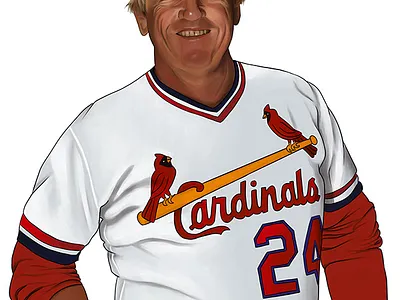 Whitey Herzog Digital Painting art artwork baseball cardinals digital illustration ipad painting stl stlouis