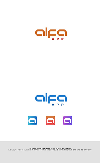 alfaapp app design app icons branding design flat generative art generic illustration logo typography vector