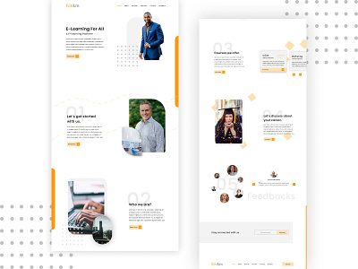 EduLrn E Learning landing page design dribbble education educational educational website figmadesign landing page minimalist popular typography ui web design website