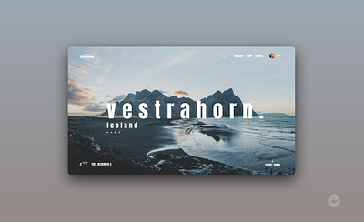 Travel Web App Landing Page app clean concept design desktop flat iceland landing page travel travel agency travel app ui ui design ui elements ux vacation vestrahorn web webdesign website