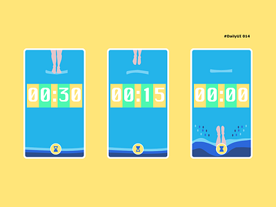 DailyUI014 countdown timer hourglass plunger summertime swimming pool