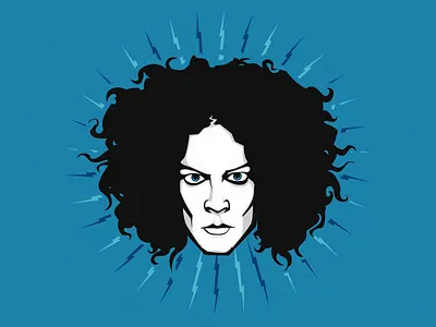 JACKWHITE Vector Portrait wmackey 01 01 01 3 blue icon illustration jack white minimal music portrait vector