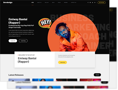 Upcoming New Freebie Emiway Bantai Web UI bantai branding emiway emiway bantai free freebie minimal new ui ux web website xd