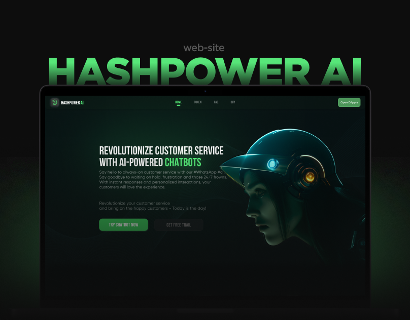CRYPTO-LANDING - HASHPOWER AI graphic design ui ux web
