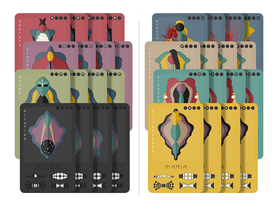 Beautiful Card Game art beauty beautyful blood cards christmas cliteracy design empowerment female feminism flat design funny illustration menstruation mythology playing political vulva women