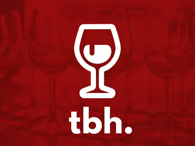 tbh. comedian comedy matt bellassai merch design simple tbh to be honest wine wine glass wine logo
