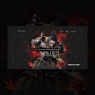 Sekiro: Shadows Die Twice Web Concept games redesign sekiro webdesign