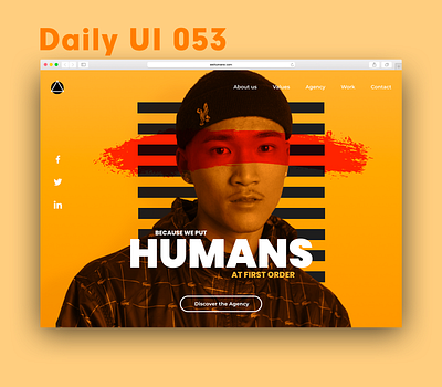 Daily UI 053 - Header Navigation daily 100 challenge daily ui dailyui header navigation landing page ui uiux ux