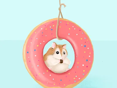 Swing donut hamster inktober2019 swing