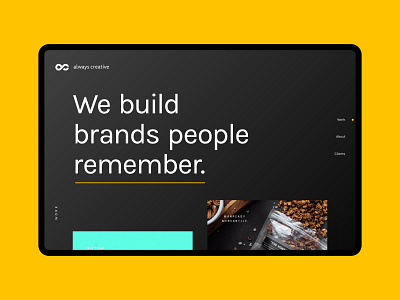 Always Creative Website always creative black branding color design flat logo redesign redesign. type typography ui uiux web web design website website design yellow