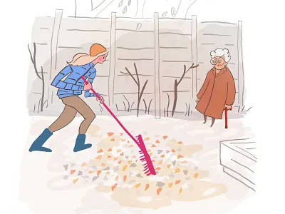 Autumn leaves 🍂 article illustration lifestyle magazine picturebook