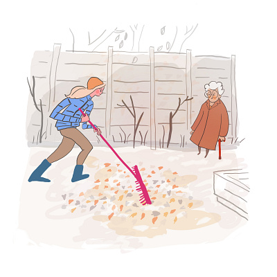 Autumn leaves 🍂 article illustration lifestyle magazine picturebook