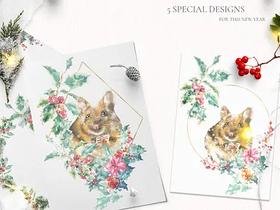 Christmas Watercolor Woodland Story by Catherine Wheel 2020 animal bird card christmas christmas watercolor forest graphics illustration merry christmas mouse new year pattern rat retro squirrel vintage watercolor winter woodland