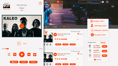 Music post page design music music player video player web design