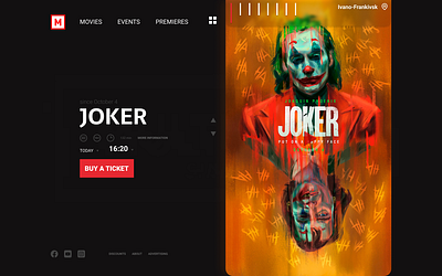 Multiplex-movie-indexpage branding design figma film icon joker movie ui ux vector web website