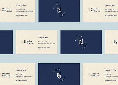 Neegan Sioui - Business Card brand design brand development brand identity branding business card business card design inspiration logo minimal minimal logo navy blue print design