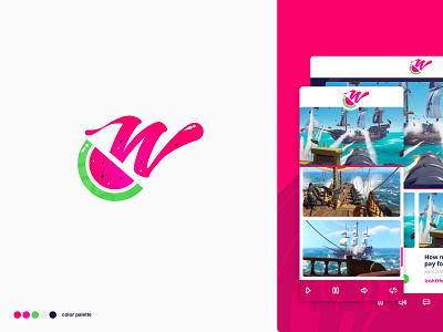 Watermelon brand branding design identity illustration logo typography vector web website