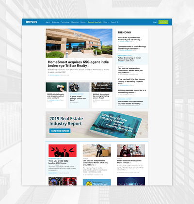 Inman News responsive website uxdesign visual design