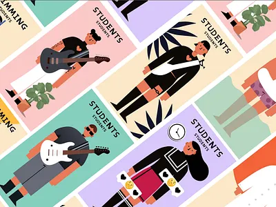 Person design illustration illustration／ui poster typography