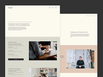 Humanik about page about clean elegant landing page minimal