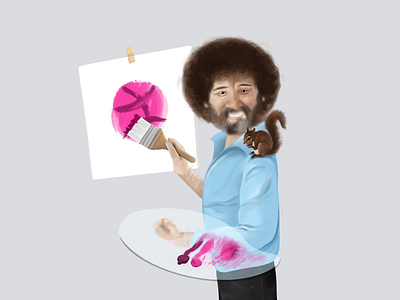 Bob Ross artist bob ross dribbble illustration vector